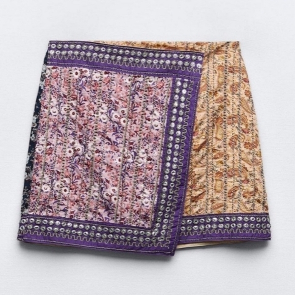 🆕️ Zara Embroided Embelished Mini Skirt - Picture 5 of 6